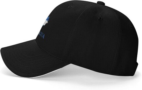 Brush Nicaraguan Nicaragua Flag Sandwich Cap Unisex Baseball Cap Trucker Dad Hat for Men Women Adjustable Peaked Fashion Outdoors Funny Golf Sunhat Black in Saudi Arabia