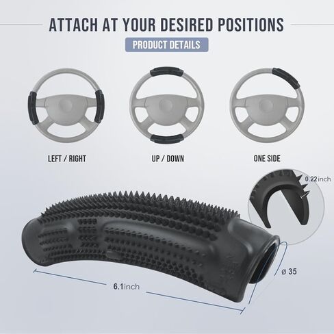 Monster Steer Grip - Ergonomic Steering Wheel Cover for Hand Pain, Fatigue & Tingling Relief | Reduces Grip Stiffness & Numbness | Universal Fit (2-Pack) in Saudi Arabia