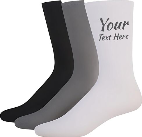 Custom Mens Socks. Personalized Groomsmen Socks with Text. Crew Socks for Men in Saudi Arabia