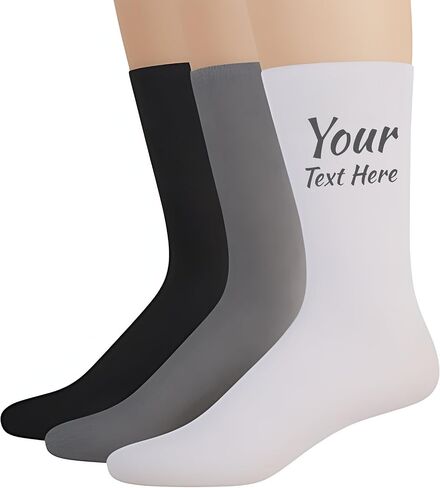 Custom Mens Socks. Personalized Groomsmen Socks with Text. Crew Socks for Men in Saudi Arabia