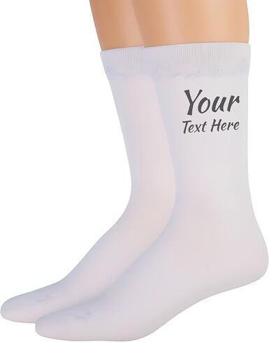 Custom Mens Socks. Personalized Groomsmen Socks with Text. Crew Socks for Men in Saudi Arabia