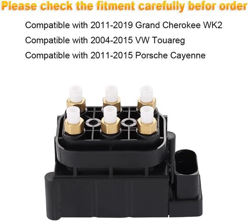 JDMON Air Suspension Valve Block Supply Compatible with Jeep Grand Cherokee WK2 2011-2019, VW Touareg 2004-2015, Porsche Cayenne 2011-2015, Replaces 68087233AA, 95835890300, 7P0698014 in Saudi Arabia
