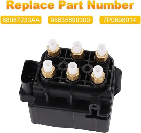 JDMON Air Suspension Valve Block Supply Compatible with Jeep Grand Cherokee WK2 2011-2019, VW Touareg 2004-2015, Porsche Cayenne 2011-2015, Replaces 68087233AA, 95835890300, 7P0698014 in Saudi Arabia