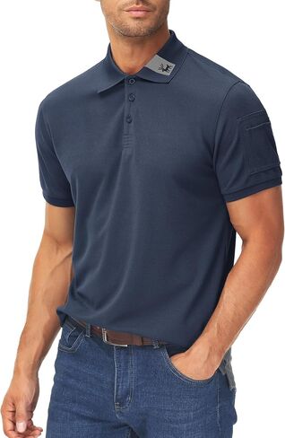 Mens Polo Shirts Short Sleeve Casual Golf Shirts Athletic Performance Collar Polo Shirt in Saudi Arabia