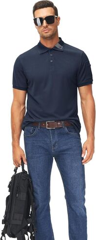 Mens Polo Shirts Short Sleeve Casual Golf Shirts Athletic Performance Collar Polo Shirt in Saudi Arabia