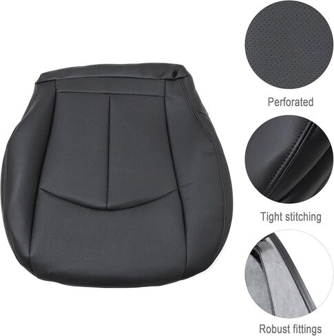 GXARTS Driver Side Bottom Lower Replacement Perforated Leather Seat Cover Black Compatible with Mercedes Benz E63 E280 E300 E320 E350 E500 E550 2003 2004 2005 2006 2007 2008 2009 in Saudi Arabia