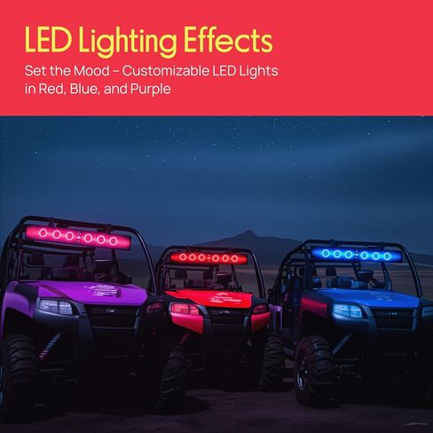 Pyle 32" Powered ATV/UTV Soundbar System, 200W Bluetooth Speakers with Built-in Amplifier, Waterproof and Weatherproof, Wireless BT Streaming and Auxiliary Input, LED Lights in Saudi Arabia