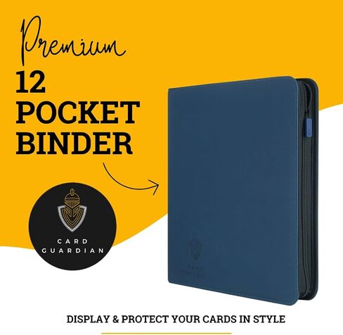 Card Guardian - 12 Pocket Premium Binder with Zipper for 480 Cards - Side Loading Pockets for Trading Card Games TCG (Pink) in Saudi Arabia