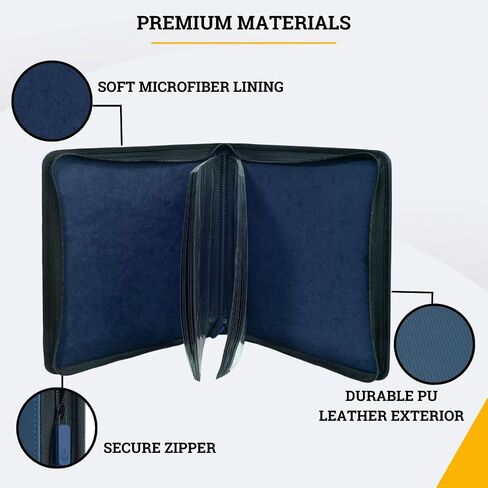 Card Guardian - 12 Pocket Premium Binder with Zipper for 480 Cards - Side Loading Pockets for Trading Card Games TCG (Pink) in Saudi Arabia