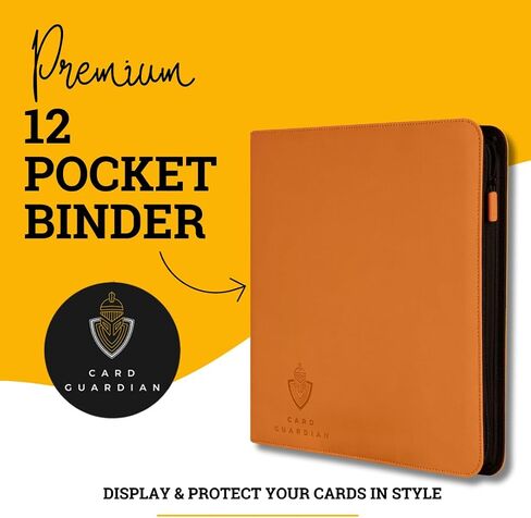 Card Guardian - 12 Pocket Premium Binder with Zipper for 480 Cards - Side Loading Pockets for Trading Card Games TCG (Pink) in Saudi Arabia