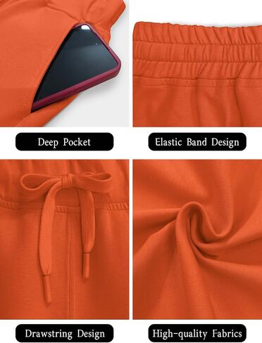 SuperPrity Running Shorts for Women High Waisted Workout Shorts Athletic Comfy Drawstring Sweat Gym Shorts with Pockets in Kuwait