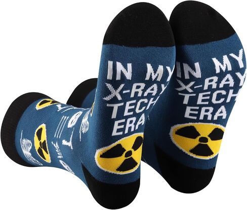 PXTIDY 2 Pairs x-Ray Sock Radiology Technician Gift Radiologist Socks X- Ray Tech Graduation Gift X-Ray Technician Sock in Saudi Arabia