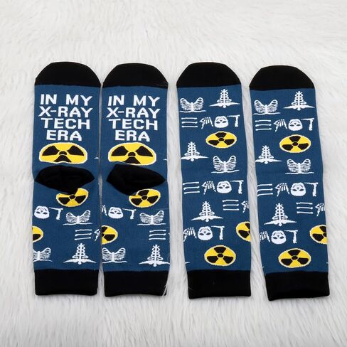 PXTIDY 2 Pairs x-Ray Sock Radiology Technician Gift Radiologist Socks X- Ray Tech Graduation Gift X-Ray Technician Sock in Saudi Arabia