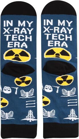 PXTIDY 2 Pairs x-Ray Sock Radiology Technician Gift Radiologist Socks X- Ray Tech Graduation Gift X-Ray Technician Sock in Saudi Arabia