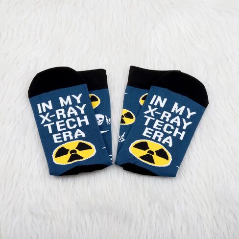 PXTIDY 2 Pairs x-Ray Sock Radiology Technician Gift Radiologist Socks X- Ray Tech Graduation Gift X-Ray Technician Sock in Saudi Arabia