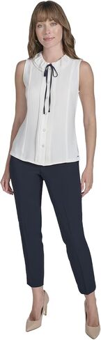 Tommy Hilfiger Womens Sleeveless Ruffle Blouse in Saudi Arabia