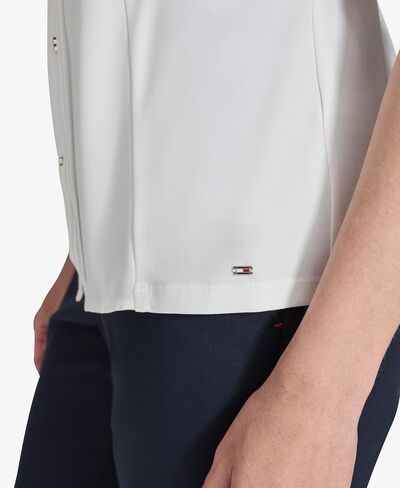 Tommy Hilfiger Womens Sleeveless Ruffle Blouse in Saudi Arabia