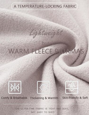 Ekouaer Women's Fleece Pajama Sets Long Sleeve Button Down Two-piece Sleepwear Soft Lounge Set in Saudi Arabia