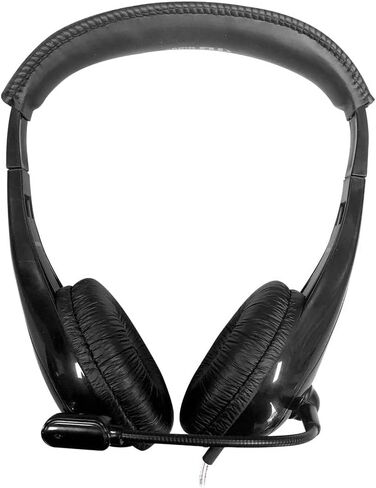 HamiltonBuhl Motive8 Mid-Sized Multimedia Headset with in-line Volume Control, Black in Saudi Arabia
