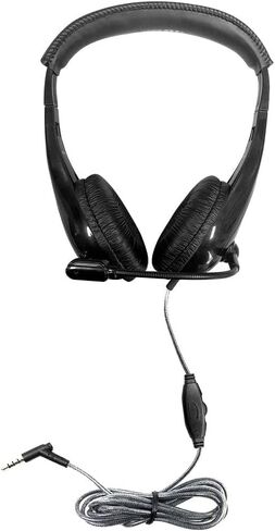 HamiltonBuhl Motive8 Mid-Sized Multimedia Headset with in-line Volume Control, Black in Saudi Arabia