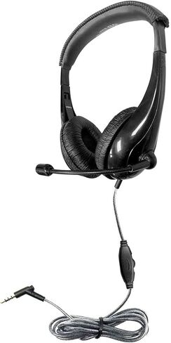 HamiltonBuhl Motive8 Mid-Sized Multimedia Headset with in-line Volume Control, Black in Saudi Arabia