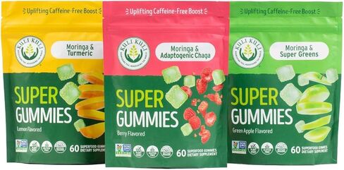 Kuli Kuli Super Gummies - مكملات البشرة مع الباوباب والتوت والبيوتين - تساعد على دعم صحة البشرة - 60 علكة غير معدلة وراثيًا وخالية من الغلوتين in Kuwait
