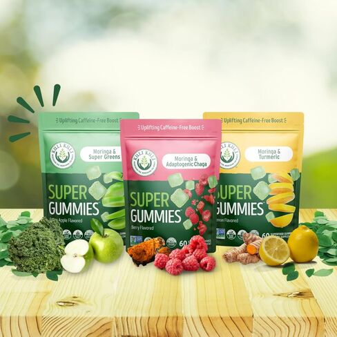 Kuli Kuli Super Gummies - مكملات البشرة مع الباوباب والتوت والبيوتين - تساعد على دعم صحة البشرة - 60 علكة غير معدلة وراثيًا وخالية من الغلوتين in Kuwait