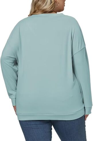 Oversized Sweatshirts for Women Trendy Fall V Neck Long Sleeve Tops 2025 Winter Chic Pullover in Saudi Arabia