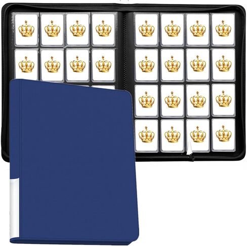 Premium 16 Pocket Toploader Binder Holds 640 Cards, Ringless Design Side-Load Toploaders Holder for 3"x4" Top Loader Trading/Sports Cards (Black) in Kuwait