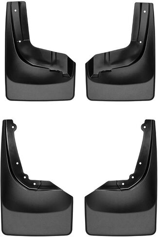 WeatherTech Custom No Drill Splash Guard MudFlaps for Nissan Titan, Titan XD - Front & Rear Set (110084-120084), Black in Saudi Arabia