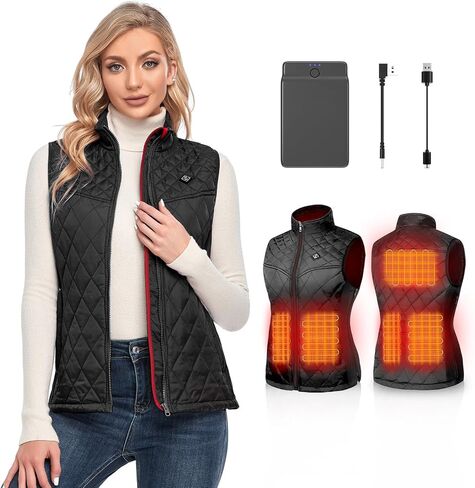 Vofuoti Heated Vest Men Women with Battery Pack Included, Lightweight USB Rechargeable Electric Heating Vest in Saudi Arabia