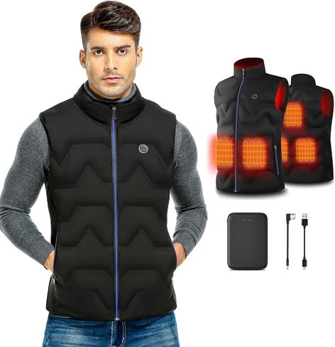 Vofuoti Heated Vest Men Women with Battery Pack Included, Lightweight USB Rechargeable Electric Heating Vest in Saudi Arabia