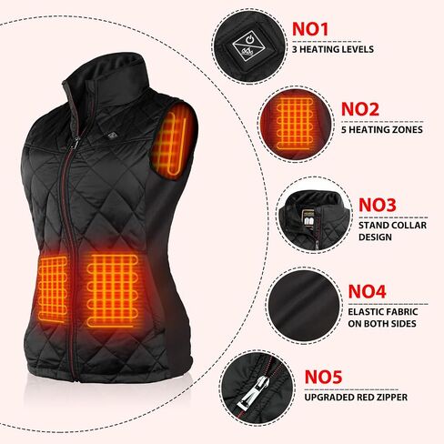 Vofuoti Heated Vest Men Women with Battery Pack Included, Lightweight USB Rechargeable Electric Heating Vest in Saudi Arabia