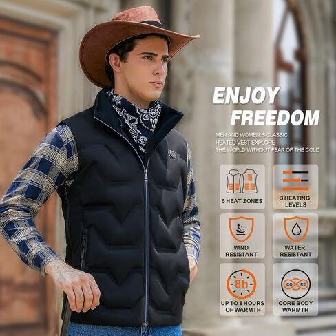 Vofuoti Heated Vest Men Women with Battery Pack Included, Lightweight USB Rechargeable Electric Heating Vest in Saudi Arabia