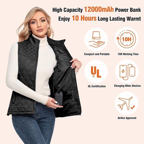 Vofuoti Heated Vest Men Women with Battery Pack Included, Lightweight USB Rechargeable Electric Heating Vest in Saudi Arabia