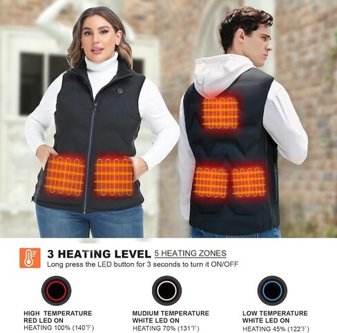 Vofuoti Heated Vest Men Women with Battery Pack Included, Lightweight USB Rechargeable Electric Heating Vest in Saudi Arabia