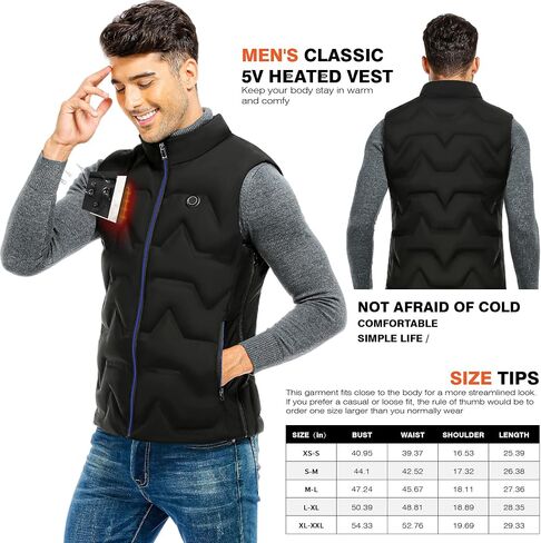 Vofuoti Heated Vest Men Women with Battery Pack Included, Lightweight USB Rechargeable Electric Heating Vest in Saudi Arabia