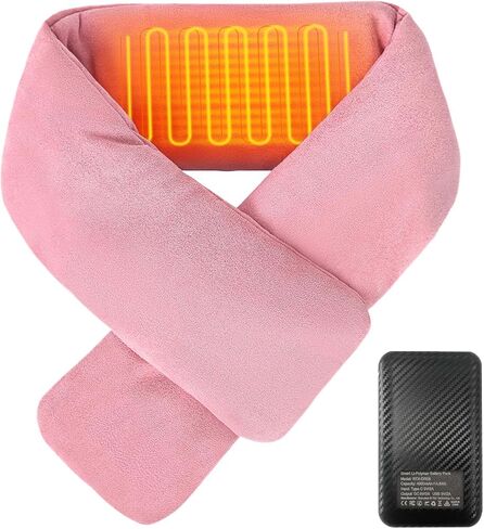 Heated Scarf for Women & Men - Rechargeable Electric Heating Scarf, 4000mAh Power Bank Included, Neck Warmer in Saudi Arabia