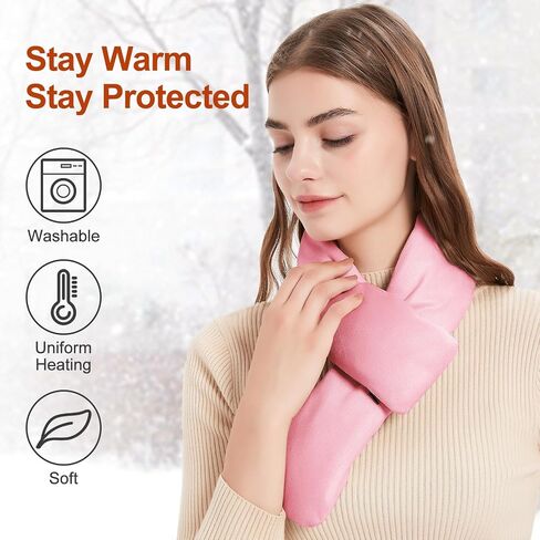 Heated Scarf for Women & Men - Rechargeable Electric Heating Scarf, 4000mAh Power Bank Included, Neck Warmer in Saudi Arabia