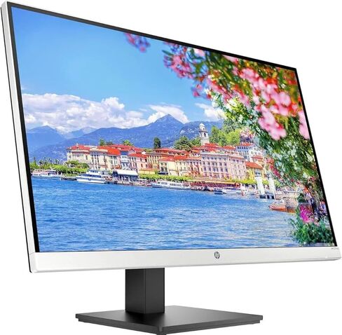 HP 27" QHD IPS (2560x1440) Monitor Bundle with Docztorm Dock, 60Hz Refresh Rate, 1 HDMI 1.4, 1 VGA, Anti-Glare, VESA Mount (100x100 mm), Ideal for Home & Business, Black/Silver (2024 Latest Model) in Saudi Arabia