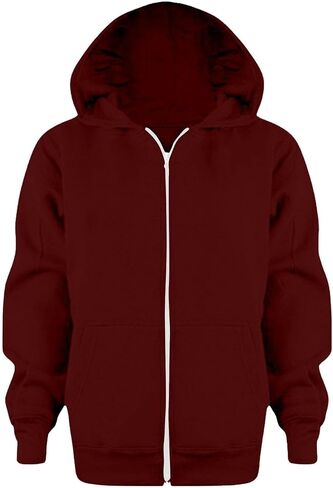 Unisex Children Solid Zip-Up Hooded Sweatshirt Toddler Baby Boys Girls Classic Hoodie Sweatshirt Active Tops Jackets in Saudi Arabia