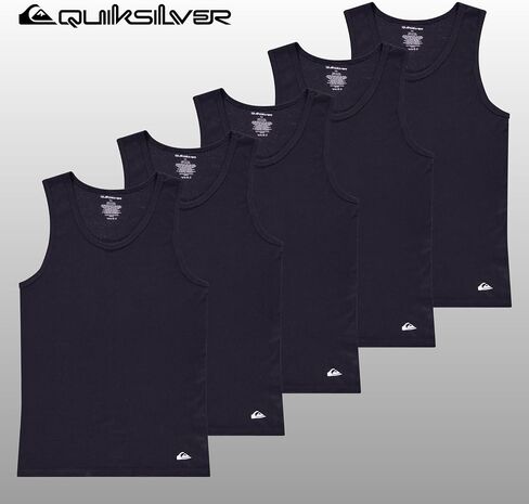 قمصان داخلية بدون أكمام للرجال من Quiksilver - عبوة من 5 قمصان مضلعة خفيفة الوزن in Saudi Arabia