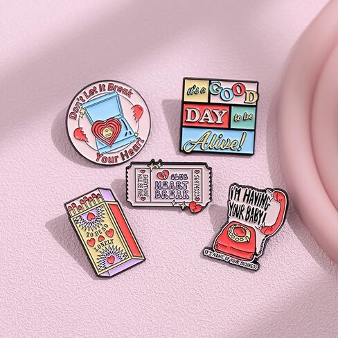 7 Packs Cute Enamel Pins Brooch for Collor Handbag Cap Knapsack Jeans Accessories Collection (Let's Hide) in Saudi Arabia