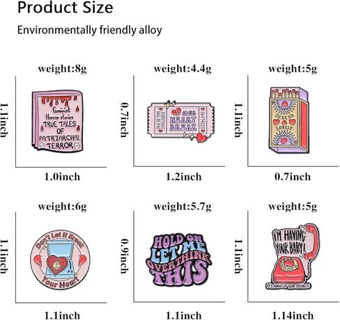 7 Packs Cute Enamel Pins Brooch for Collor Handbag Cap Knapsack Jeans Accessories Collection (Let's Hide) in Saudi Arabia