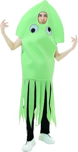 Seasons Adult Squid Halloween Costume, Funny Ocean Animal Costumes, UV Black Light Reactive One Size in Saudi Arabia