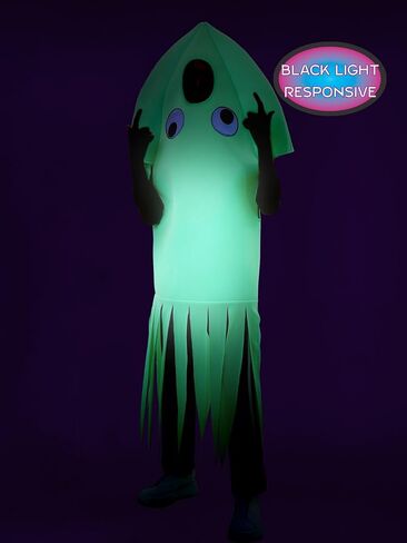 Seasons Adult Squid Halloween Costume, Funny Ocean Animal Costumes, UV Black Light Reactive One Size in Saudi Arabia