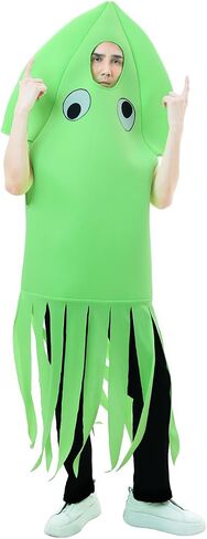 Seasons Adult Squid Halloween Costume, Funny Ocean Animal Costumes, UV Black Light Reactive One Size in Saudi Arabia
