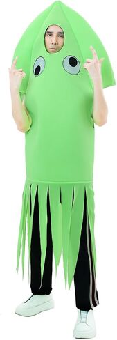 Seasons Adult Squid Halloween Costume, Funny Ocean Animal Costumes, UV Black Light Reactive One Size in Saudi Arabia