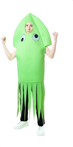 Seasons Adult Squid Halloween Costume, Funny Ocean Animal Costumes, UV Black Light Reactive One Size in Saudi Arabia
