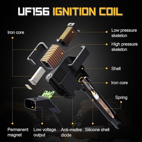 UF156 Ignition Coil Packs For 1995-2004 Toyota Tacoma Tundra 4Runner T100 3.4L Replaces#90919-02212 IC223 GN10184 in Saudi Arabia